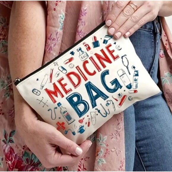 Canvas Medicine Bag, First Aid, Travel - Picture 3 of 3